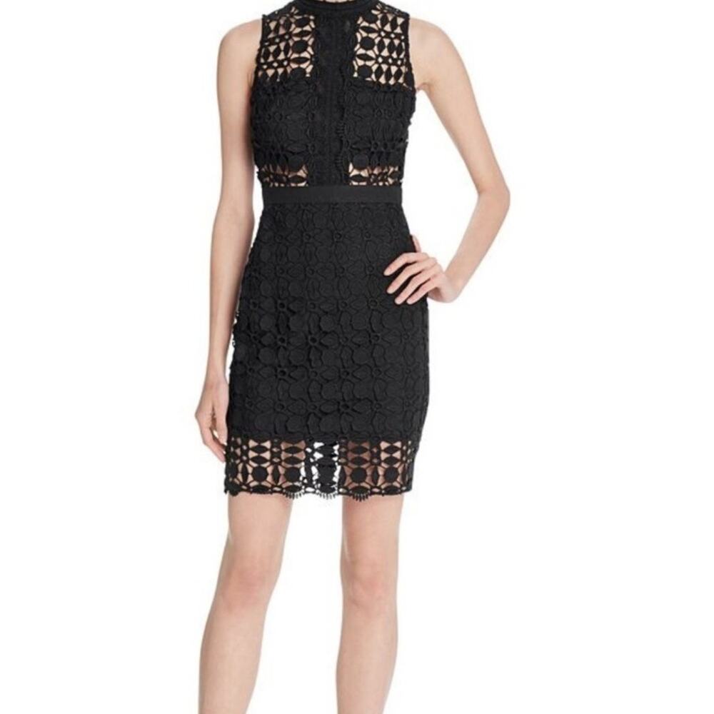 ASTR The Label VIVIAN Sz S Peek-a-Boo Lace Bodycon Dress EUC - Picture 2 of 7
